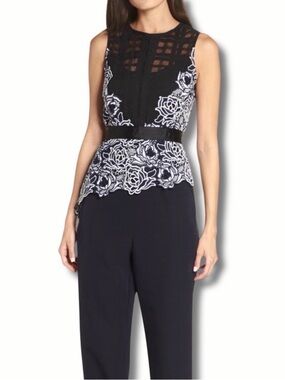 REVOLVE Chelsea28 Lace Bodice Mixed Media Jumpsuit